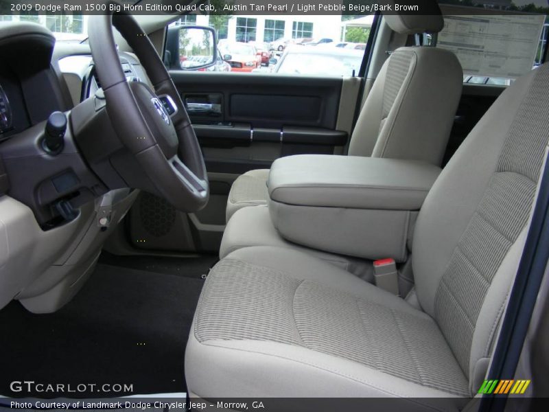 Austin Tan Pearl / Light Pebble Beige/Bark Brown 2009 Dodge Ram 1500 Big Horn Edition Quad Cab