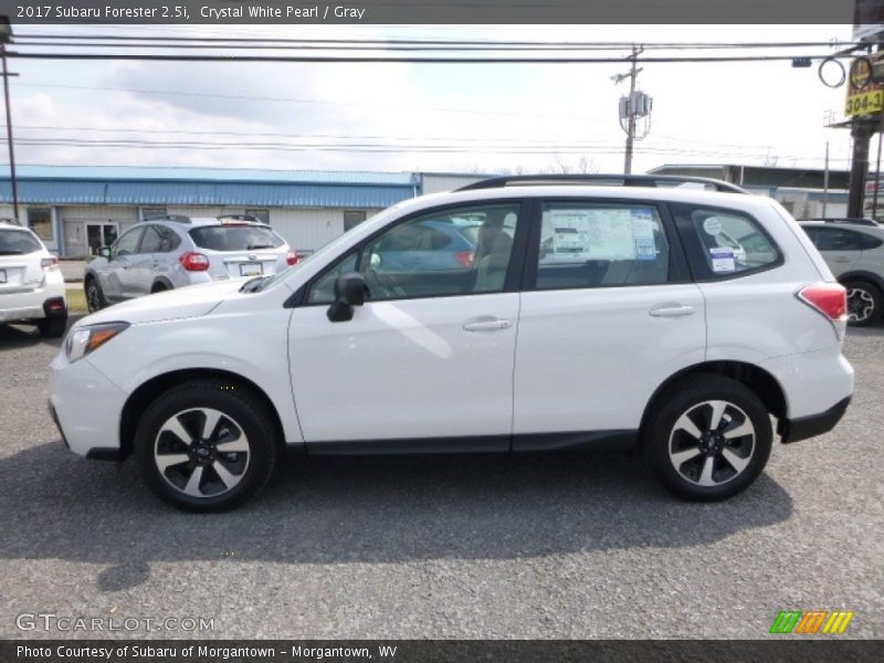Crystal White Pearl / Gray 2017 Subaru Forester 2.5i