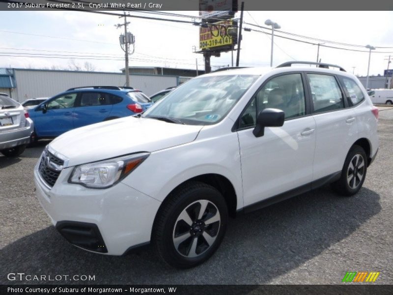 Crystal White Pearl / Gray 2017 Subaru Forester 2.5i