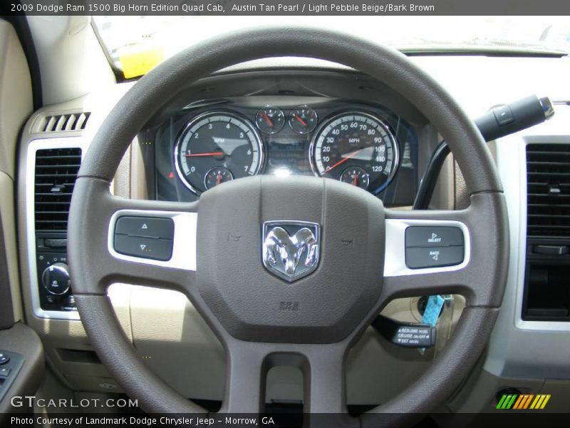 Austin Tan Pearl / Light Pebble Beige/Bark Brown 2009 Dodge Ram 1500 Big Horn Edition Quad Cab