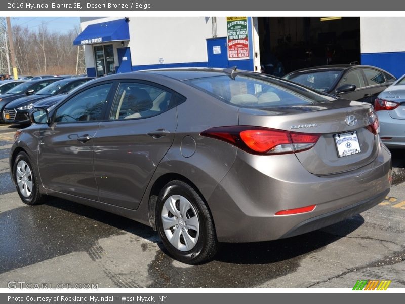 Desert Bronze / Beige 2016 Hyundai Elantra SE