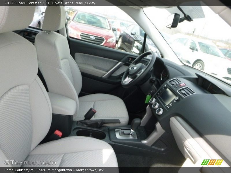 Crystal White Pearl / Gray 2017 Subaru Forester 2.5i