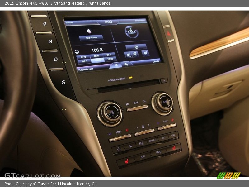 Controls of 2015 MKC AWD