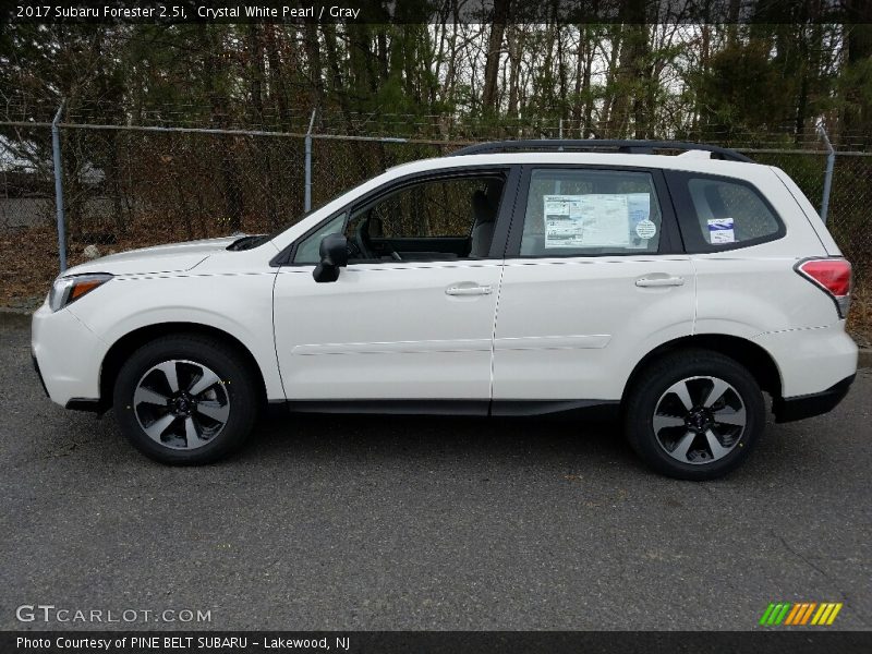 Crystal White Pearl / Gray 2017 Subaru Forester 2.5i
