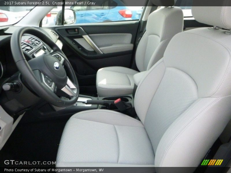 Crystal White Pearl / Gray 2017 Subaru Forester 2.5i