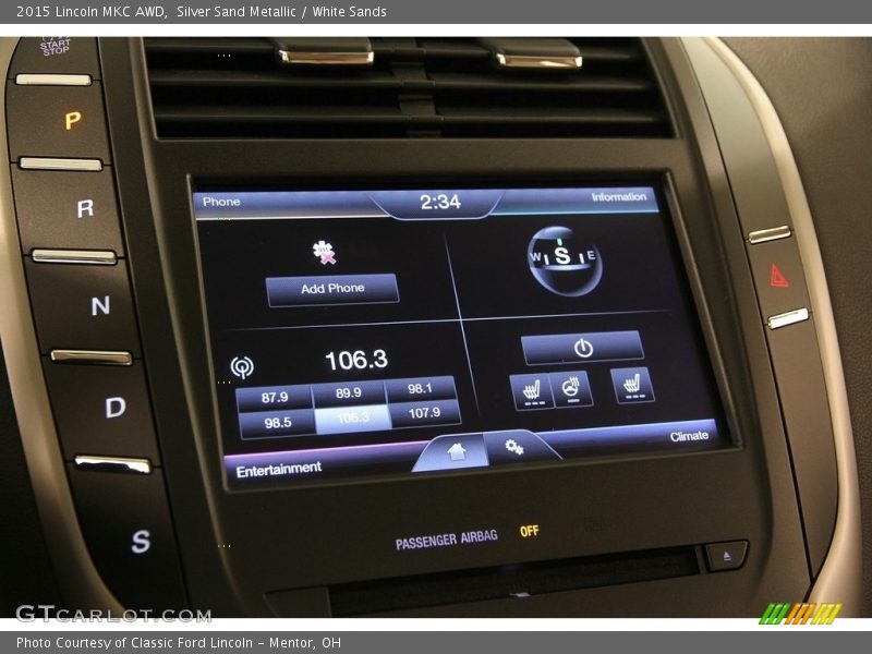 Controls of 2015 MKC AWD