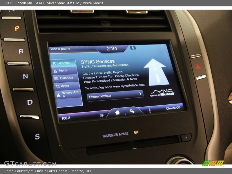 Controls of 2015 MKC AWD