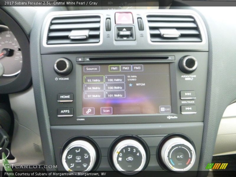 Crystal White Pearl / Gray 2017 Subaru Forester 2.5i