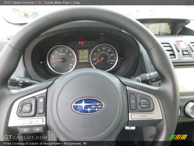 Crystal White Pearl / Gray 2017 Subaru Forester 2.5i