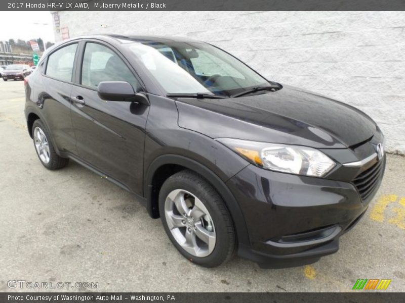 Mulberry Metallic / Black 2017 Honda HR-V LX AWD