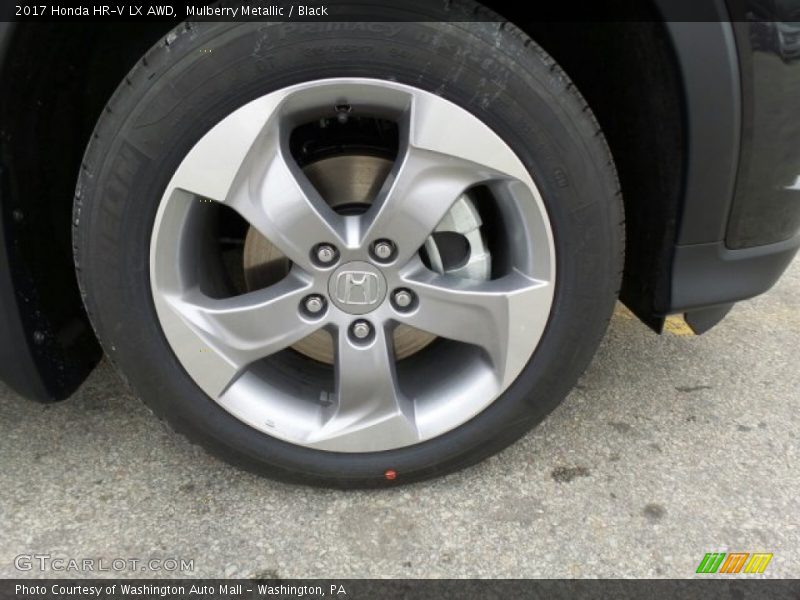 Mulberry Metallic / Black 2017 Honda HR-V LX AWD