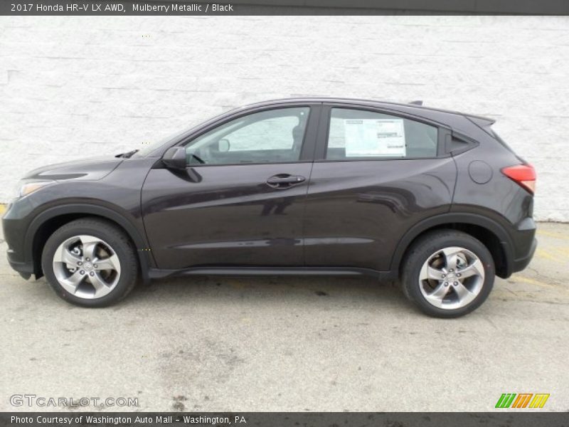 Mulberry Metallic / Black 2017 Honda HR-V LX AWD