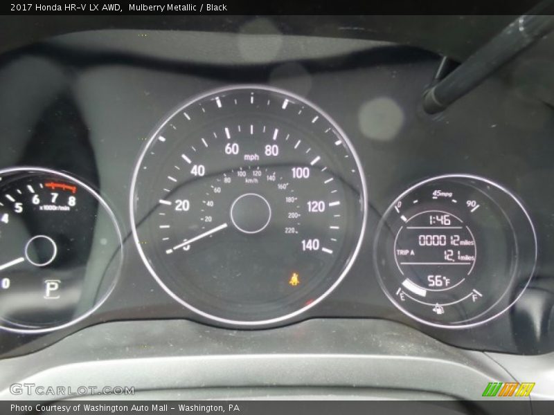 Mulberry Metallic / Black 2017 Honda HR-V LX AWD