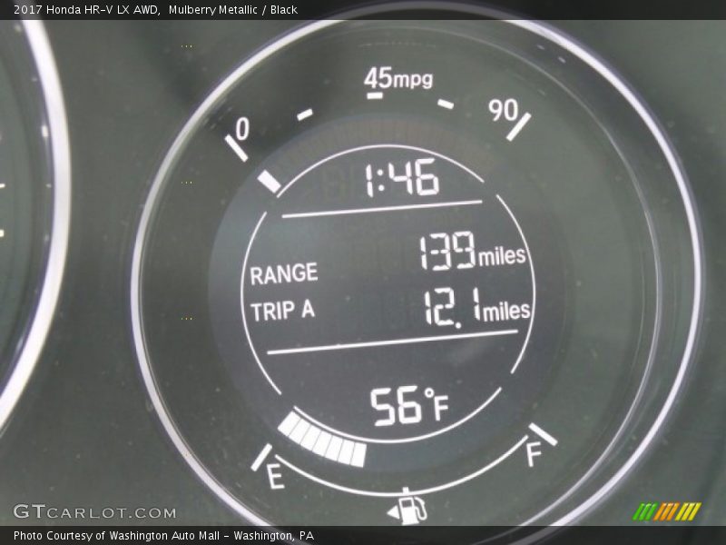 Mulberry Metallic / Black 2017 Honda HR-V LX AWD