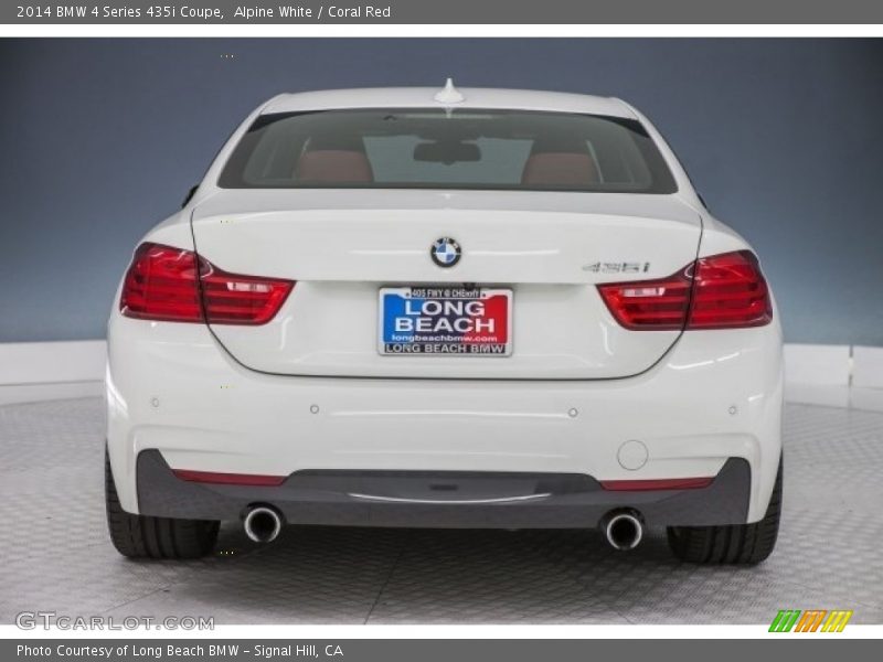 Alpine White / Coral Red 2014 BMW 4 Series 435i Coupe