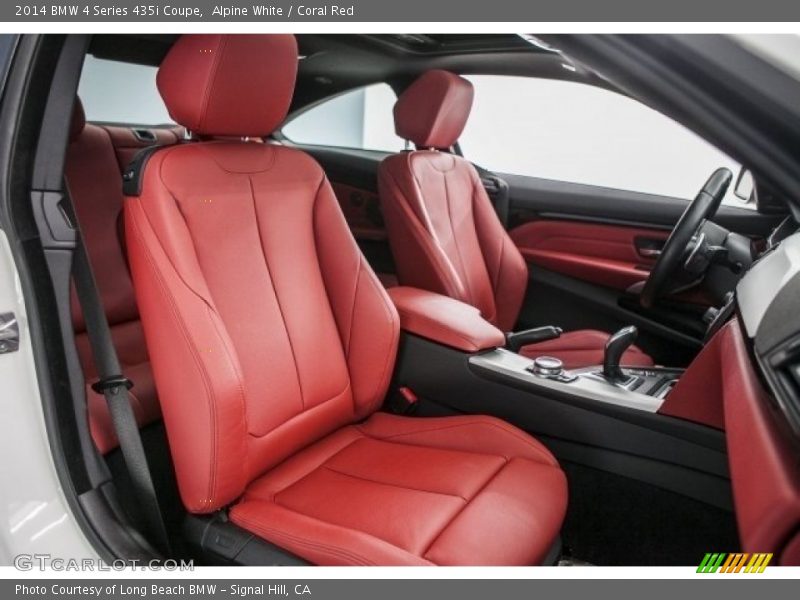 Alpine White / Coral Red 2014 BMW 4 Series 435i Coupe