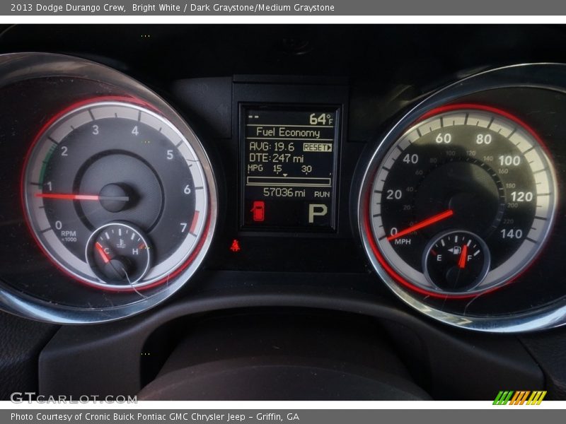 Bright White / Dark Graystone/Medium Graystone 2013 Dodge Durango Crew