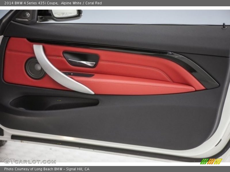 Alpine White / Coral Red 2014 BMW 4 Series 435i Coupe