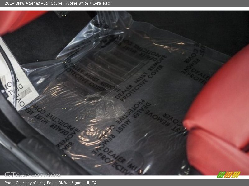 Alpine White / Coral Red 2014 BMW 4 Series 435i Coupe