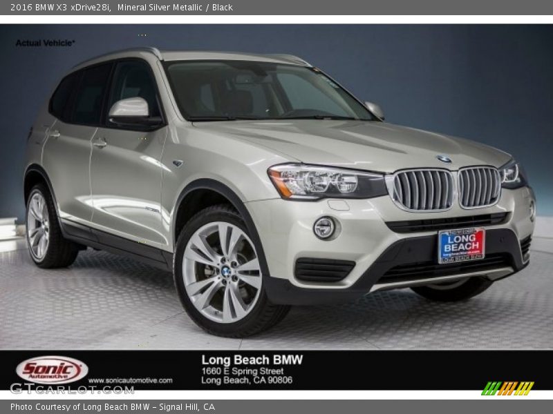 Mineral Silver Metallic / Black 2016 BMW X3 xDrive28i