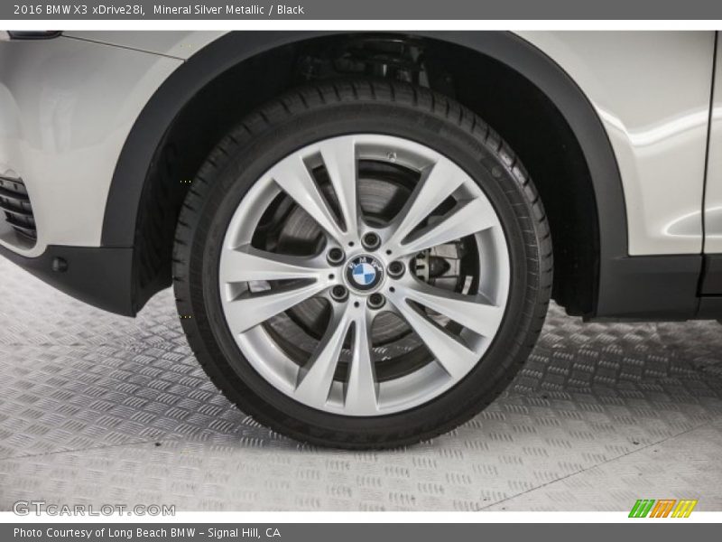 Mineral Silver Metallic / Black 2016 BMW X3 xDrive28i