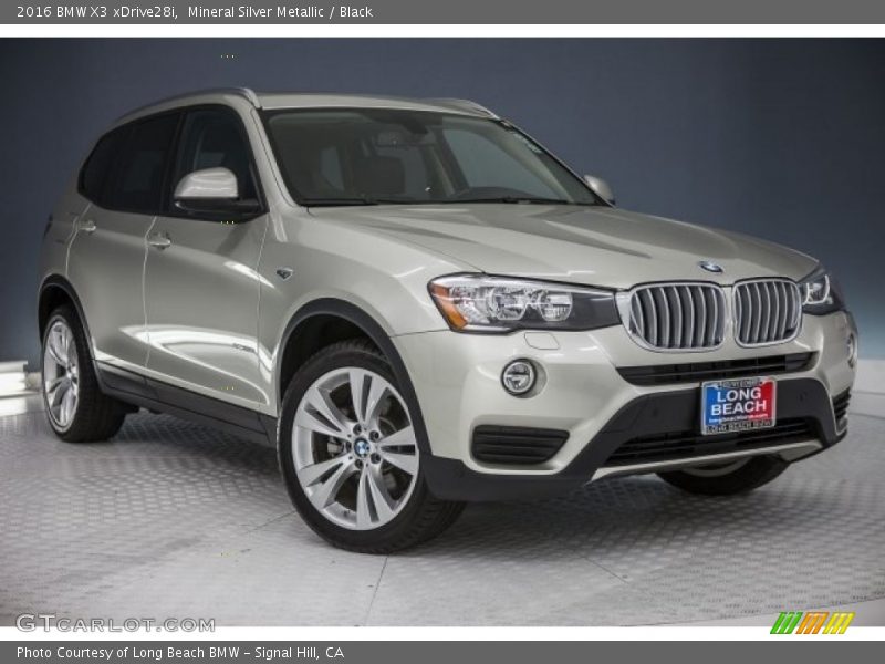 Mineral Silver Metallic / Black 2016 BMW X3 xDrive28i