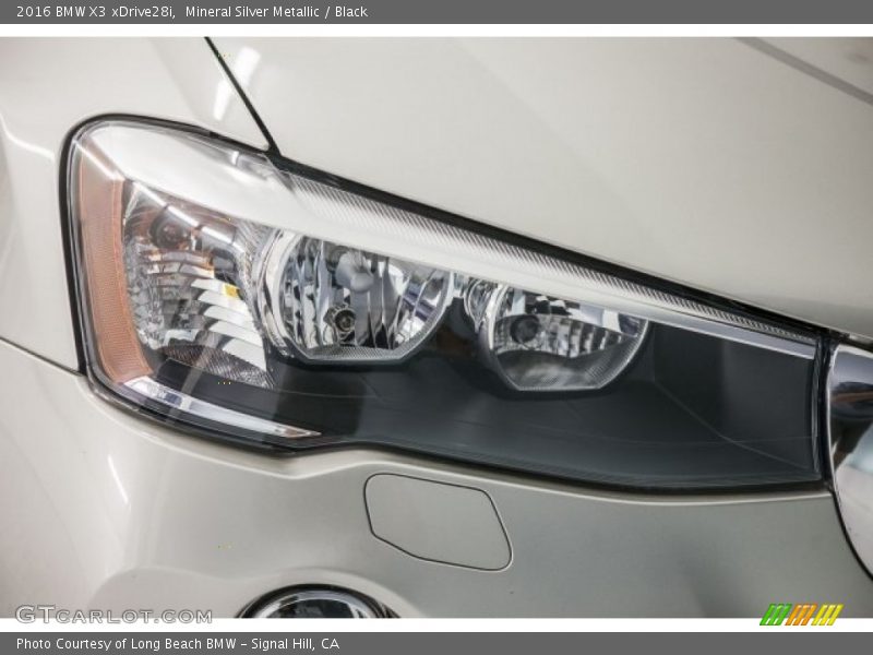 Mineral Silver Metallic / Black 2016 BMW X3 xDrive28i