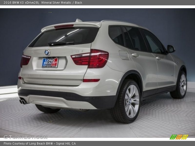 Mineral Silver Metallic / Black 2016 BMW X3 xDrive28i