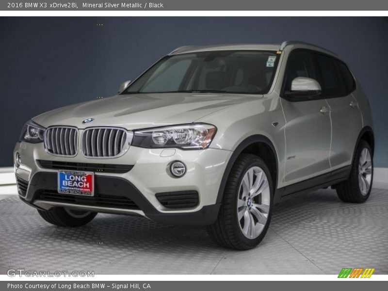 Mineral Silver Metallic / Black 2016 BMW X3 xDrive28i