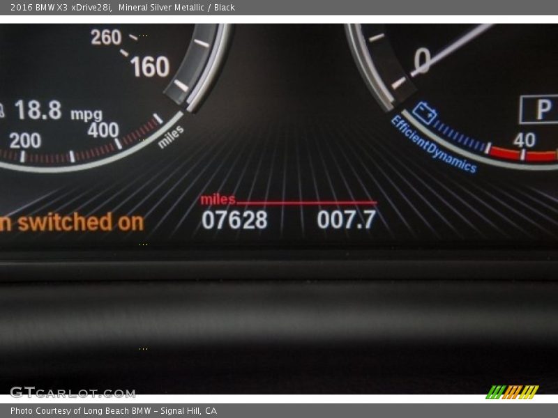 Mineral Silver Metallic / Black 2016 BMW X3 xDrive28i