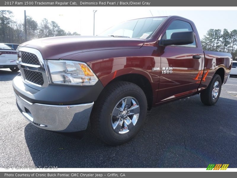 Delmonico Red Pearl / Black/Diesel Gray 2017 Ram 1500 Tradesman Regular Cab