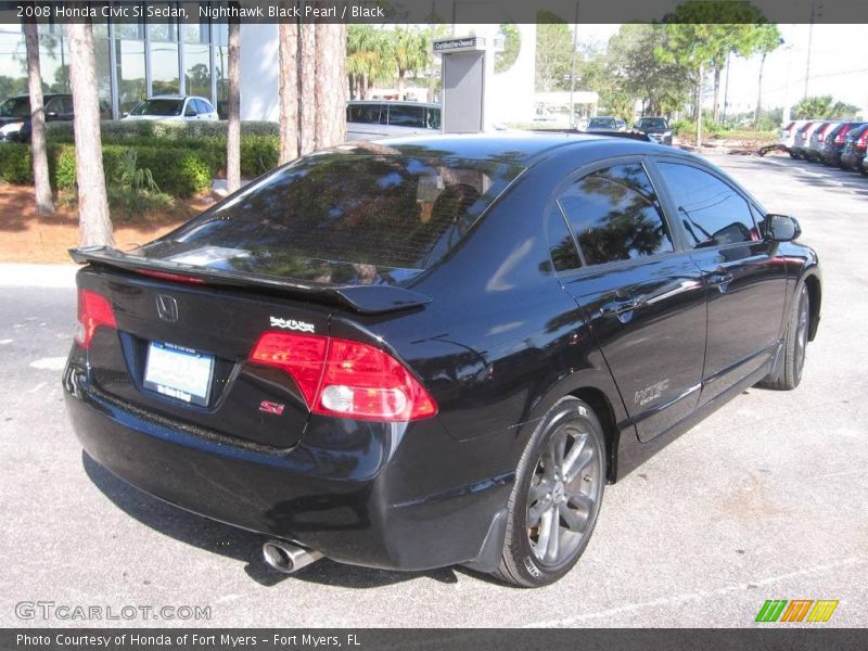 Nighthawk Black Pearl / Black 2008 Honda Civic Si Sedan