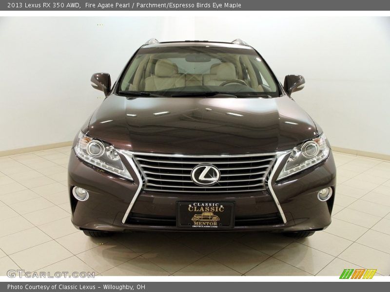 Fire Agate Pearl / Parchment/Espresso Birds Eye Maple 2013 Lexus RX 350 AWD