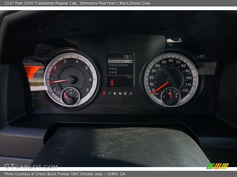 Delmonico Red Pearl / Black/Diesel Gray 2017 Ram 1500 Tradesman Regular Cab