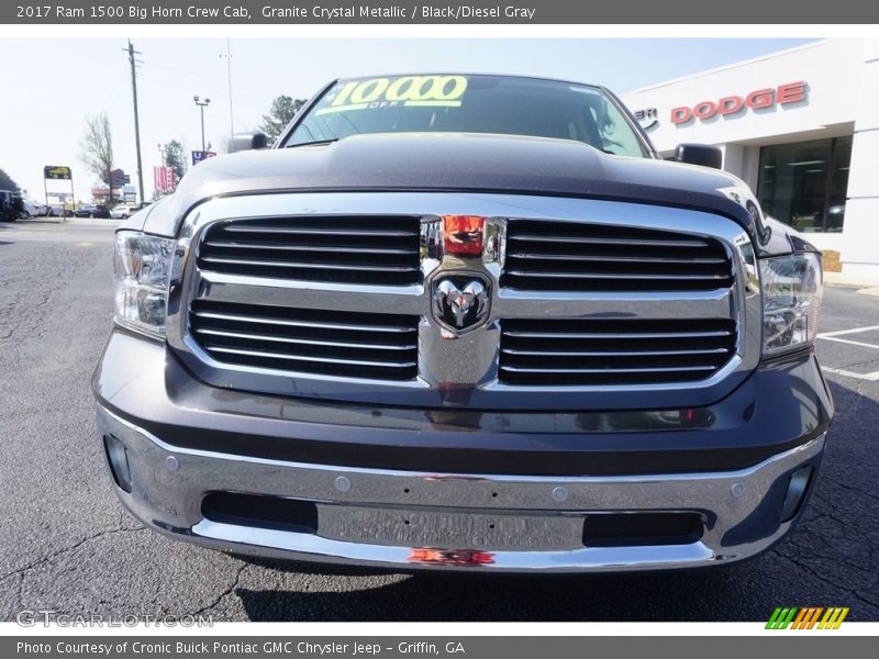 Granite Crystal Metallic / Black/Diesel Gray 2017 Ram 1500 Big Horn Crew Cab