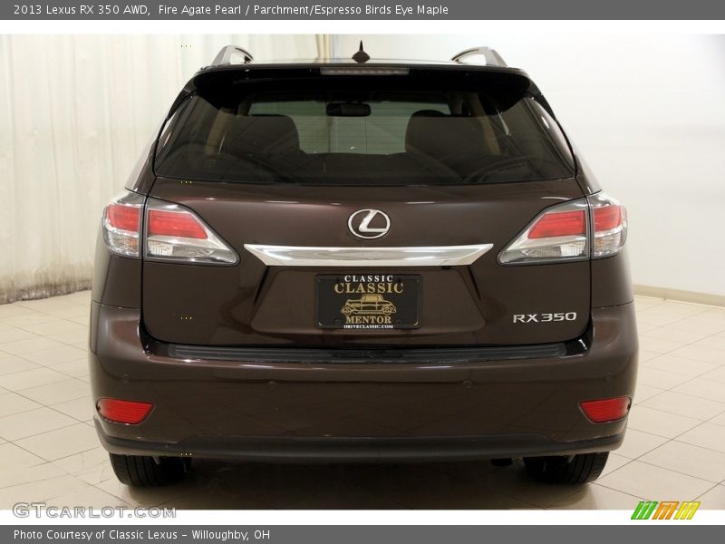 Fire Agate Pearl / Parchment/Espresso Birds Eye Maple 2013 Lexus RX 350 AWD