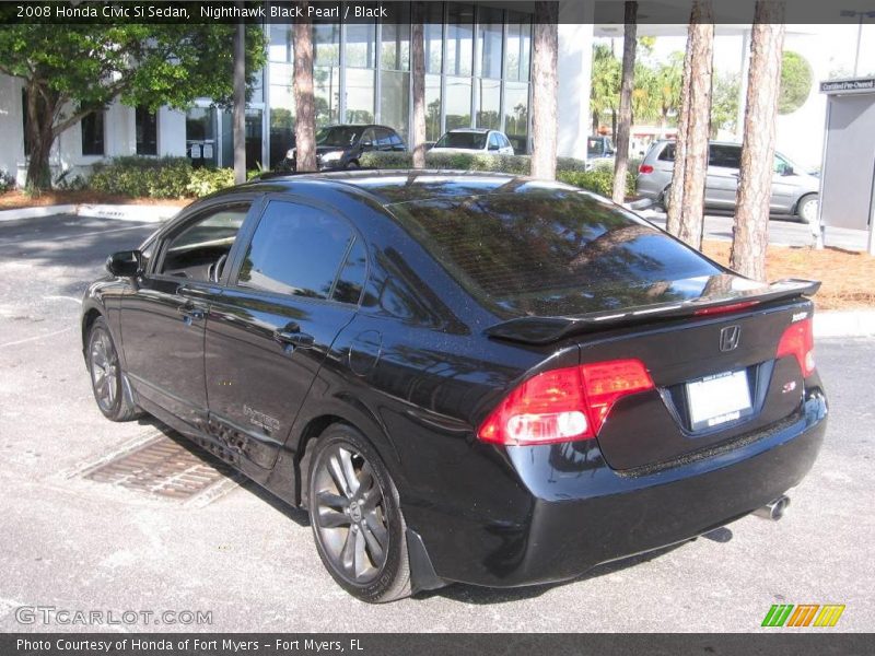 Nighthawk Black Pearl / Black 2008 Honda Civic Si Sedan