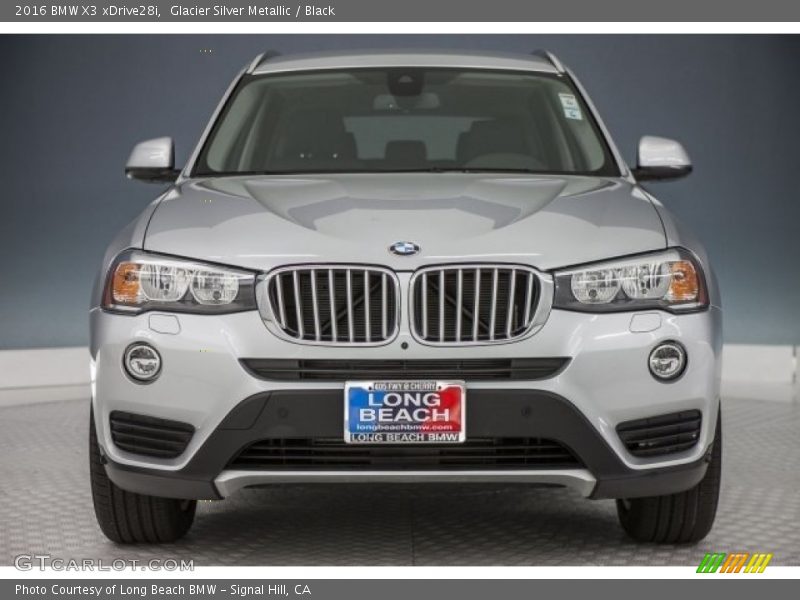 Glacier Silver Metallic / Black 2016 BMW X3 xDrive28i