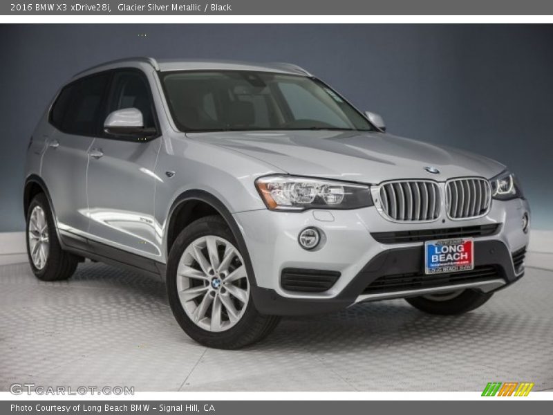 Glacier Silver Metallic / Black 2016 BMW X3 xDrive28i