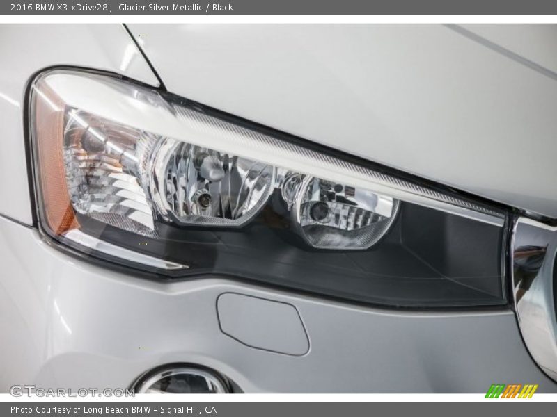 Glacier Silver Metallic / Black 2016 BMW X3 xDrive28i
