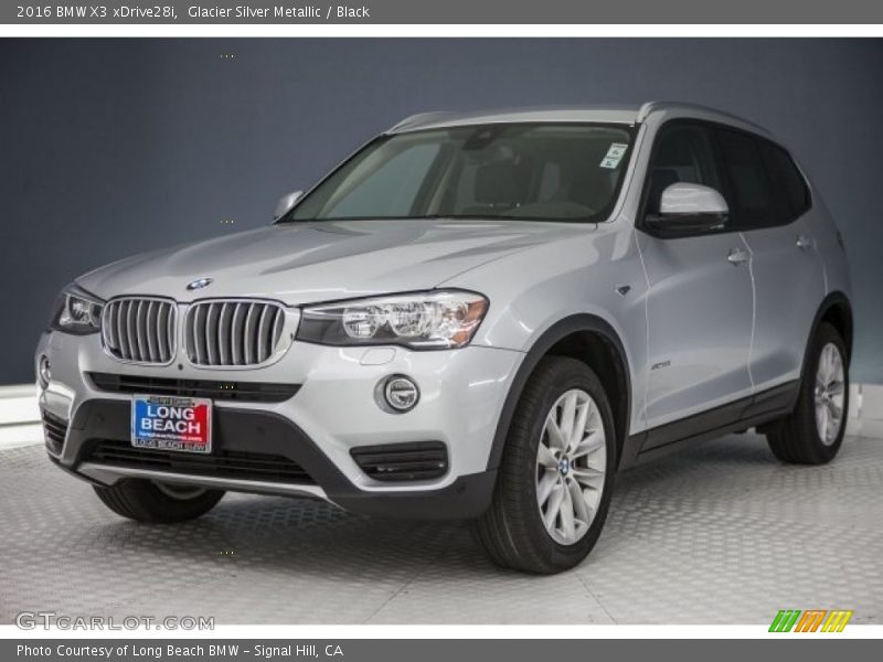 Glacier Silver Metallic / Black 2016 BMW X3 xDrive28i
