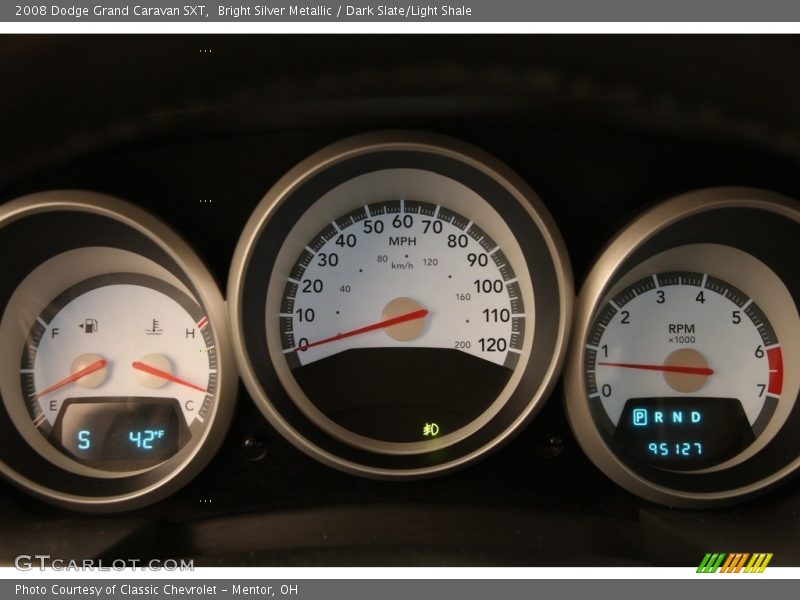 Bright Silver Metallic / Dark Slate/Light Shale 2008 Dodge Grand Caravan SXT