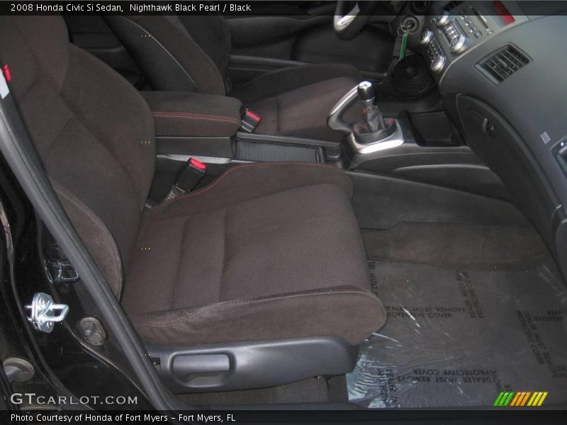 Nighthawk Black Pearl / Black 2008 Honda Civic Si Sedan