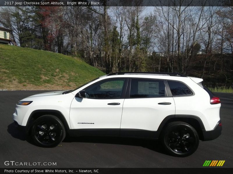 Bright White / Black 2017 Jeep Cherokee Sport Altitude