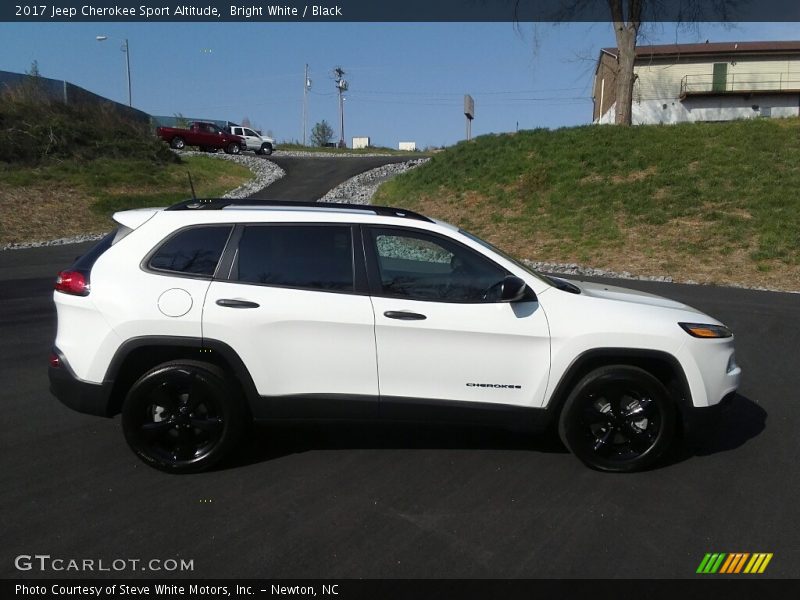 Bright White / Black 2017 Jeep Cherokee Sport Altitude