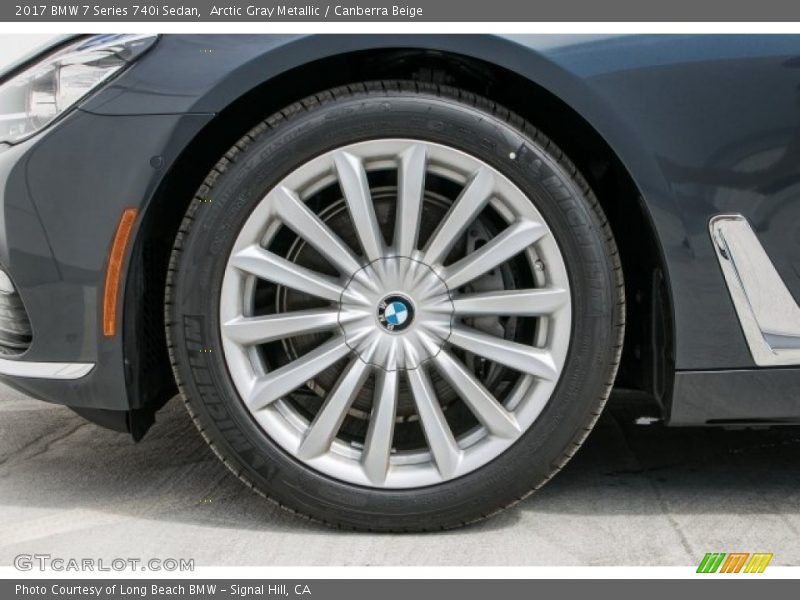 Arctic Gray Metallic / Canberra Beige 2017 BMW 7 Series 740i Sedan