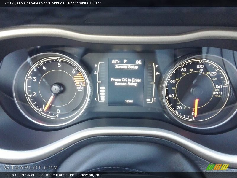 Bright White / Black 2017 Jeep Cherokee Sport Altitude