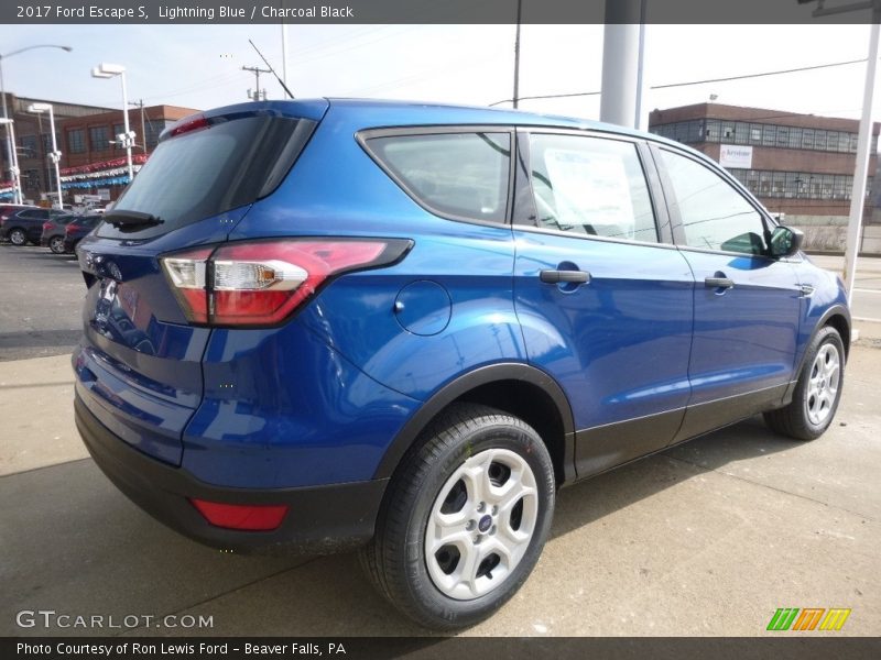 Lightning Blue / Charcoal Black 2017 Ford Escape S