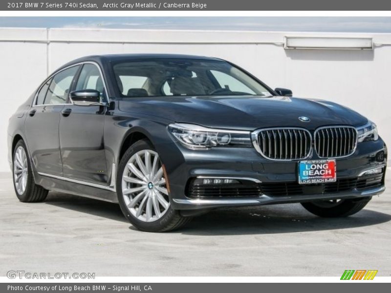 Arctic Gray Metallic / Canberra Beige 2017 BMW 7 Series 740i Sedan