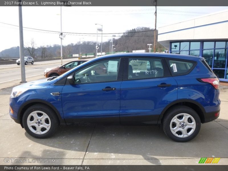 Lightning Blue / Charcoal Black 2017 Ford Escape S